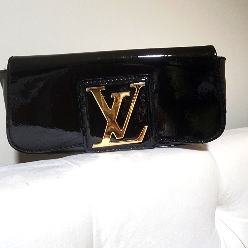Louis Vuitton Black Patent Leather Clutch